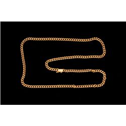 CHAIN:  [1] 14KYG curb link chain, 26 inches;  45.0 grams.