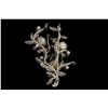 Image 3 : BROOCH: [1] 14kwg, pearl and diamond pin 2 1/2'' x 2'' wide with (3) 10.0 - 10.5mm egg shaped South 