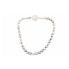 Image 1 : NECKLACE: [1] Strand of cultured Tahitian pearls with diamond and 14kwg ball clasp. (36) 9.0 - 9.5mm