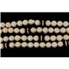 Image 2 : NECKLACE: [1] Double strand necklace of slightly baroque 9 to 10mm pearls that have blemishes and 12