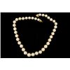 Image 1 : PEARLS: [1] Single strand of 10.0 to 14.3mm brownish-light golden color South Sea pearls with a 14KY