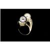 Image 2 : RING: [1] 14KWG bypass style ring set with 14 rd diamonds, approx. 0.95 cttw., fair / I/J, SI1-SI2; 