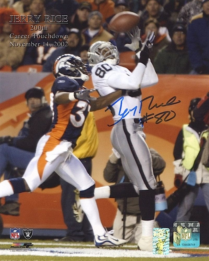 Jerry Rice Signed Raiders 