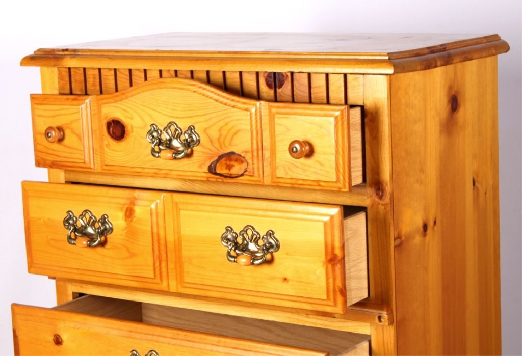 Pine Bedroom Set This lot features a pine bedroom