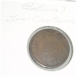 1965 BOLIVIA-MONETARY REFORM TEN CENTAVOS *VERY RARE HARD TO FIND-NICE EARLY COIN*!! COIN CAME OUT O