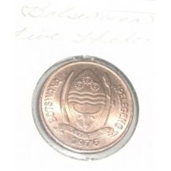1976 BOTSWANA FIVE THEBE *VERY RARE HARD TO FIND-UNC HIGH GRADE COIN*!! COIN CAME OUT OF SAFE!!
