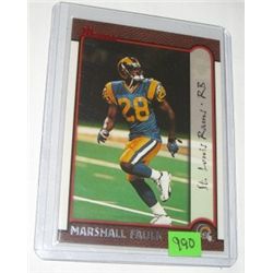 1999 TOPPS MARSHALL FAULK TRADING CARD *48* !! CARD CAME OUT OF SAFE!!