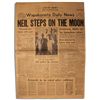 Image 1 : Neil Armstrong's Hometown Newspaper Announcing the Apollo 11 Moonwalk -- Includes Numerous Articles 