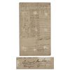 Image 1 : Rare Andrew Jackson War of 1812 Manuscript Document Signed -- With Content Regarding Him Earning the