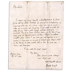 Jonathan Swift Autograph Letter Signed -- ''...I can make no wishes for either of you, but a good Vo