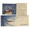 Image 1 : Laura Ingalls Wilder Autograph Letter Signed Upon a Signed Christmas Card -- ''...Almanzo passed awa