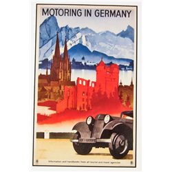 MOTORING IN GERMANY MUSEUM GRADE 8X10 CANVAS PRINT