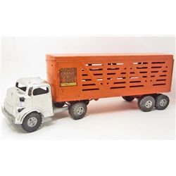 VINTAGE C. 1950'S STRUCTO PRESSED STEEL CATTLE TRUCK