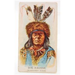 1888 ALLEN & GINTER NATIVE AMERICAN INDIAN CHIEF TOBACCO CARD