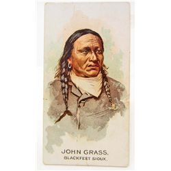 1888 ALLEN & GINTER NATIVE AMERICAN INDIAN CHIEF TOBACCO CARD