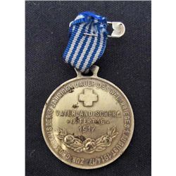 WW1 GERMAN GOD BLESS OUR HOMELAND MEDAL W/ IRON CROSS