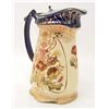 Image 1 : ANTIQUE HAND PAINTED SYRUP PITCHER WITH METAL LID