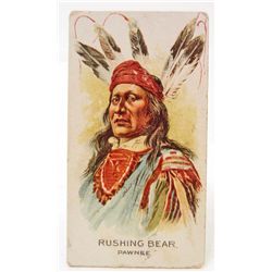 1888 ALLEN & GINTER NATIVE AMERICAN INDIAN CHIEF TOBACCO CARD