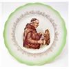 Image 1 : ANTIQUE HAND PAINTED PORCELAIN MONK POURS DRINK PLATE