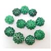 Image 1 : LOT OF 128.1 CTS. OF HAND CARVED GREEN EMERALDS