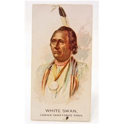 1888 ALLEN & GINTER NATIVE AMERICAN INDIAN CHIEF TOBACCO CARD