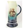 Image 1 : LARGE ANTIQUE HAND PAINTED MONK PORCELAIN TANKARD STEIN