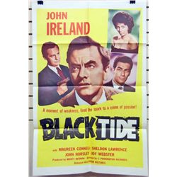 1956 "BLACK TIDE" ONE SHEET MOVIE POSTER