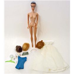 VINTAGE C. 1960'S FASHION QUEEN BARBIE DOLL WITH WIGS