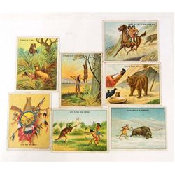 LOT OF 7 1910 HASSAN NATIVE AMERICAN INDIAN TOBACCO CARDS