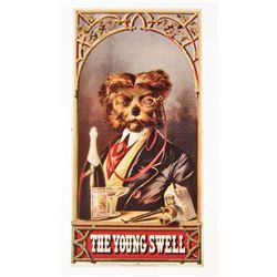YOUNG SWELL ALCOHOL DOG MUSEUM GRADE 8X10 CANVAS PRINT