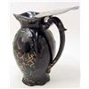 Image 2 : ANTIQUE HAND PAINTED SYRUP PITCHER WITH METAL LID