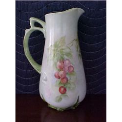Signed Pearl Carson 1980 hand painted pitcher