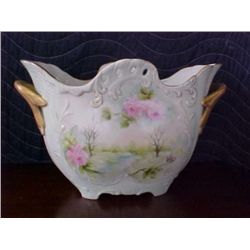 Signed Pearl Carson 1981 handpainted vase