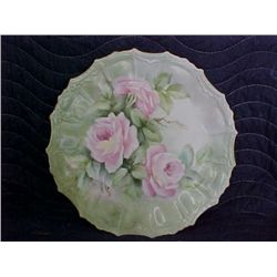 Signed Pearl Carson 1980 handpainted dish