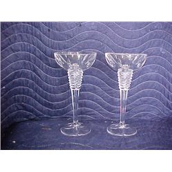 2 pc Waterford Candle holders