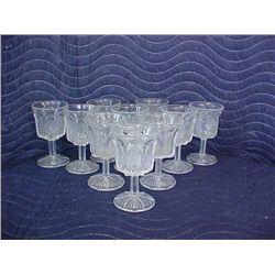 10 pc. Iridescent thistle stemware
