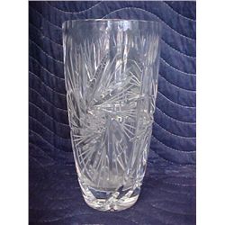 Cut glass crystal vase