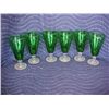 Image 1 : 6 pc. Forest green goblets