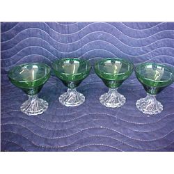 4 pc. Forest green sherberts