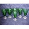 Image 1 : 6 pc. Forest green goblets