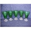 Image 2 : 6 pc. Forest green goblets