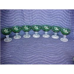 7 pc. Forest green sherberts
