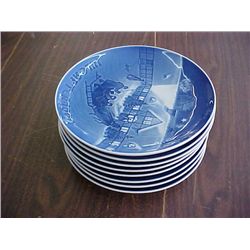 8 pc. B & G 1969-1976 Porcelain collectors plates