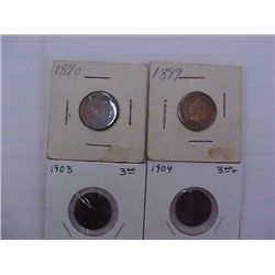 9  Indian Head Pennies