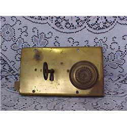 Handmade brass door lock w/shifting bolt