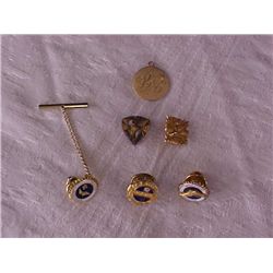 6 pc. mix gold pendants