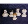 Image 1 : 5 pc. 1956 handmade ceramic doll heads