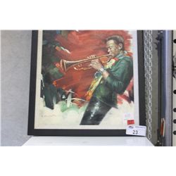 ORIGINAL OIL PAINTING - TRUMPET PLAYER