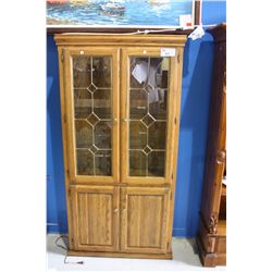 OAK DISPLAY CABINET