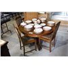 Image 1 : ANTIQUE SOLID OAK TABLE WITH LEAF AND 4 CHAIRS